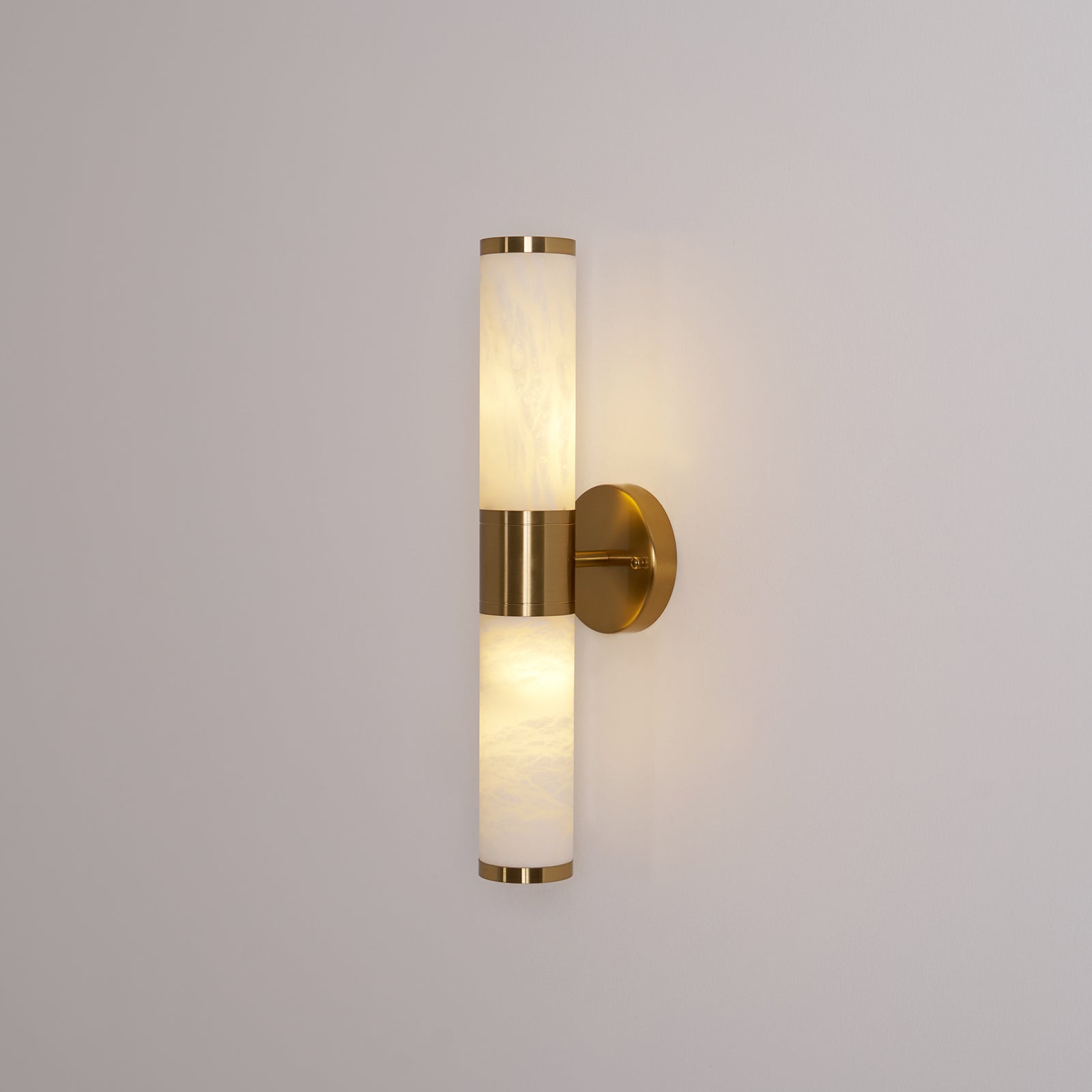 Kaia Minimalist Alabaster Wall Lamp - Lamp Copper