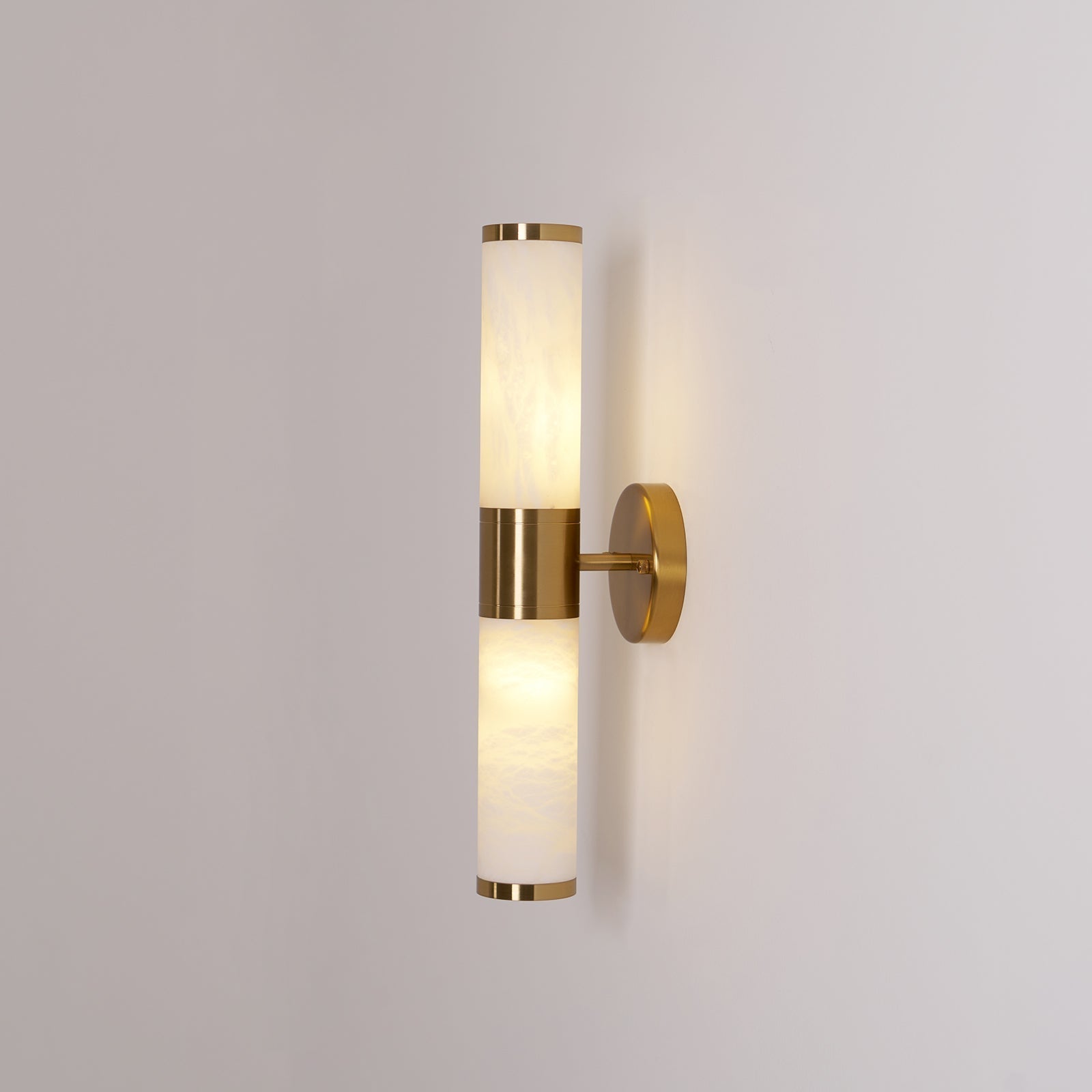 Kaia Minimalist Alabaster Wall Lamp - Lamp Copper
