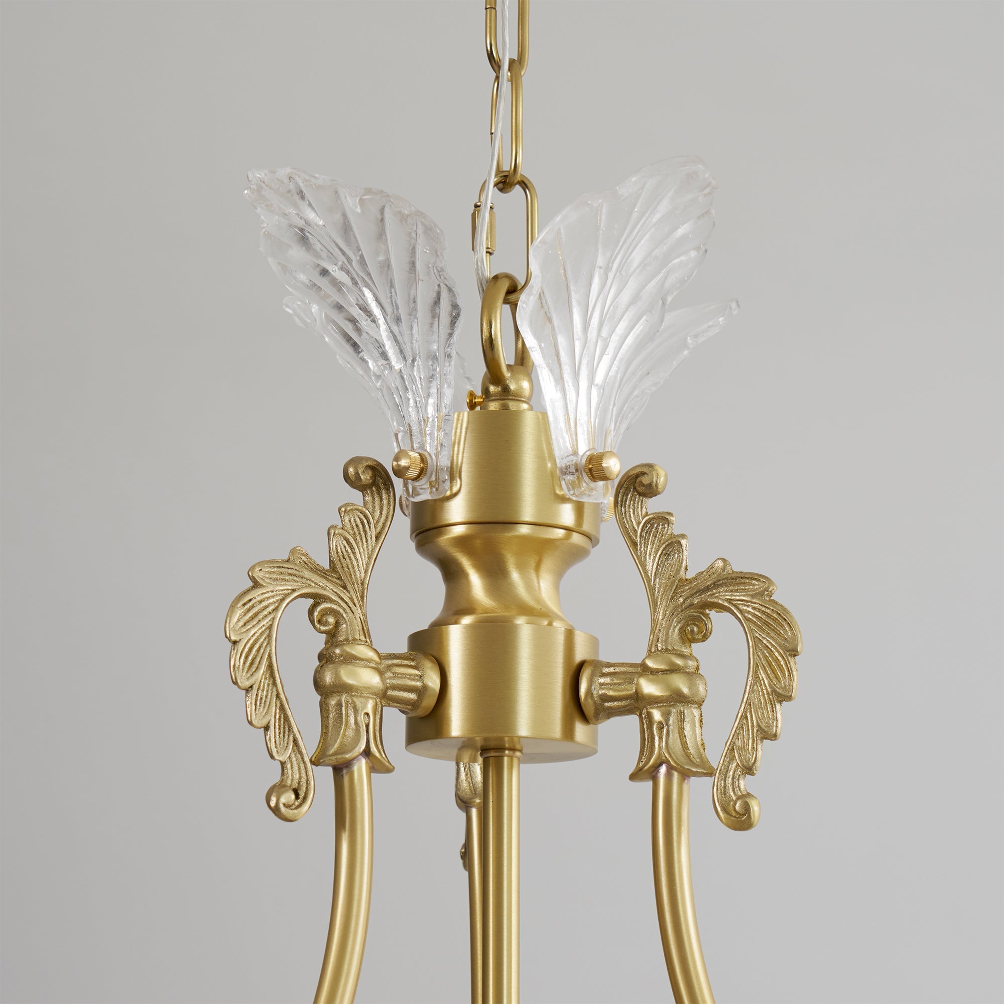 Xelra Chandelier Brass & Crystal - Lamp Copper