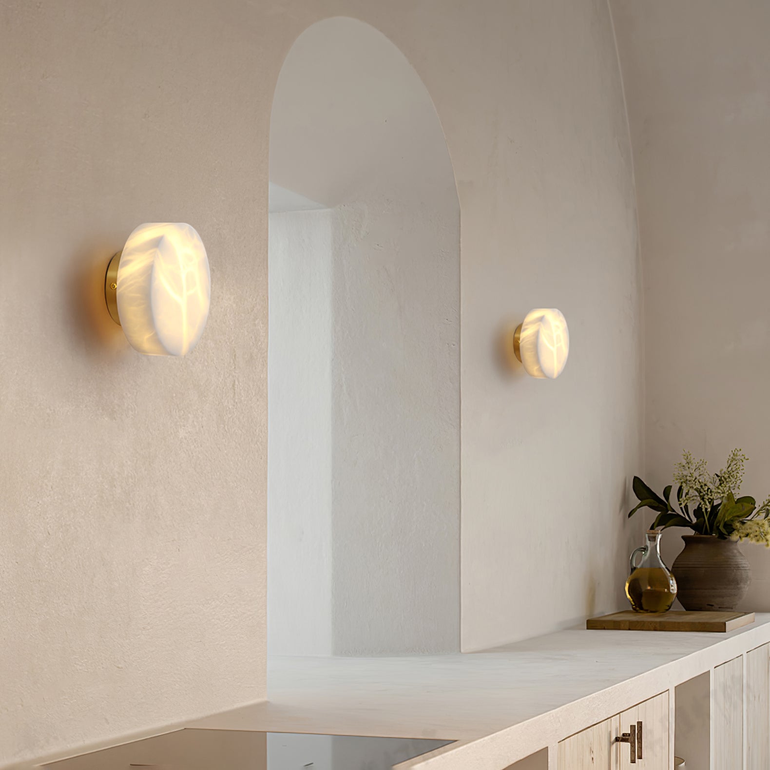 Olzorira Alabaster Wall Light - Lamp Copper