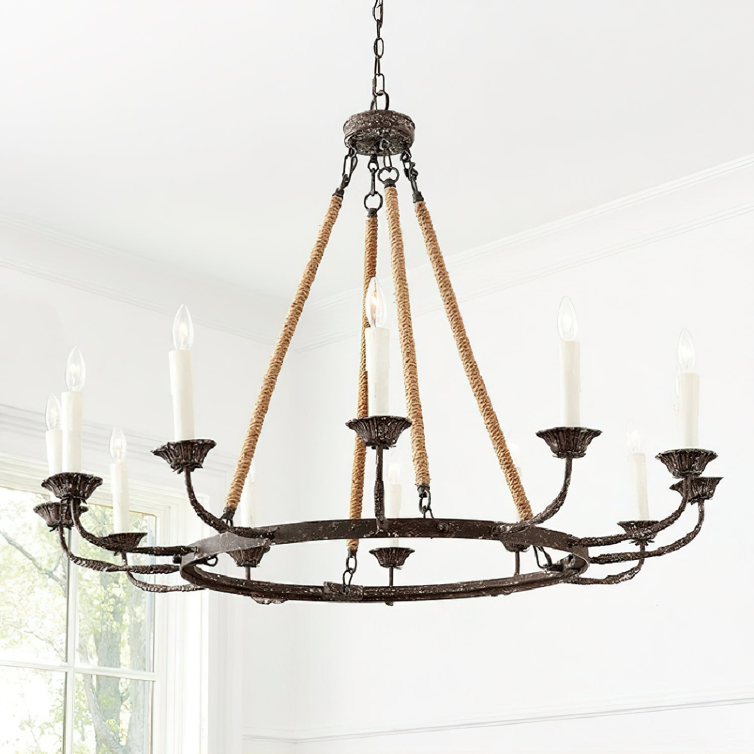 Hush Classic Vintage Industrial Metal Chandelier - Lamp Copper