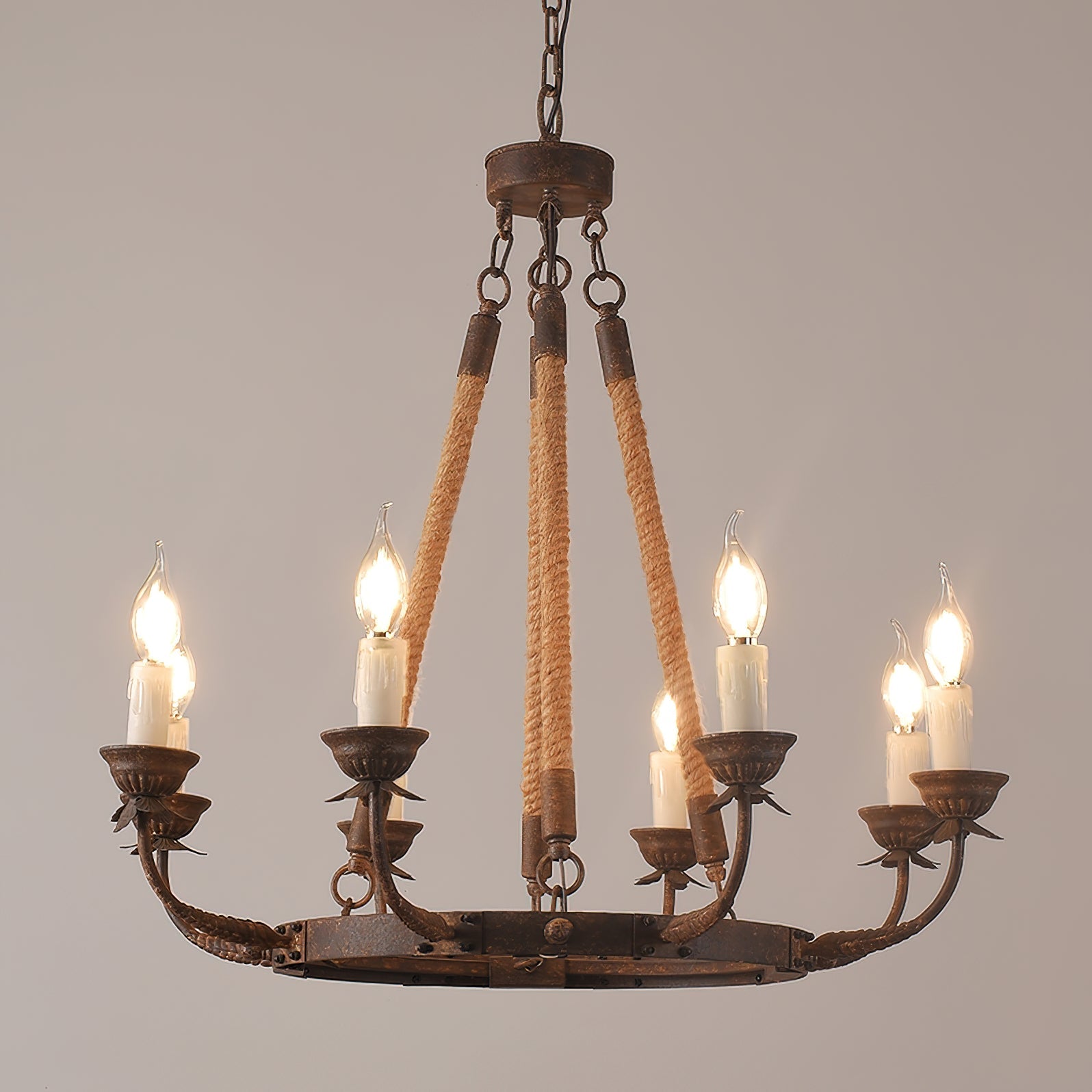 Hush Classic Vintage Industrial Metal Chandelier - Lamp Copper