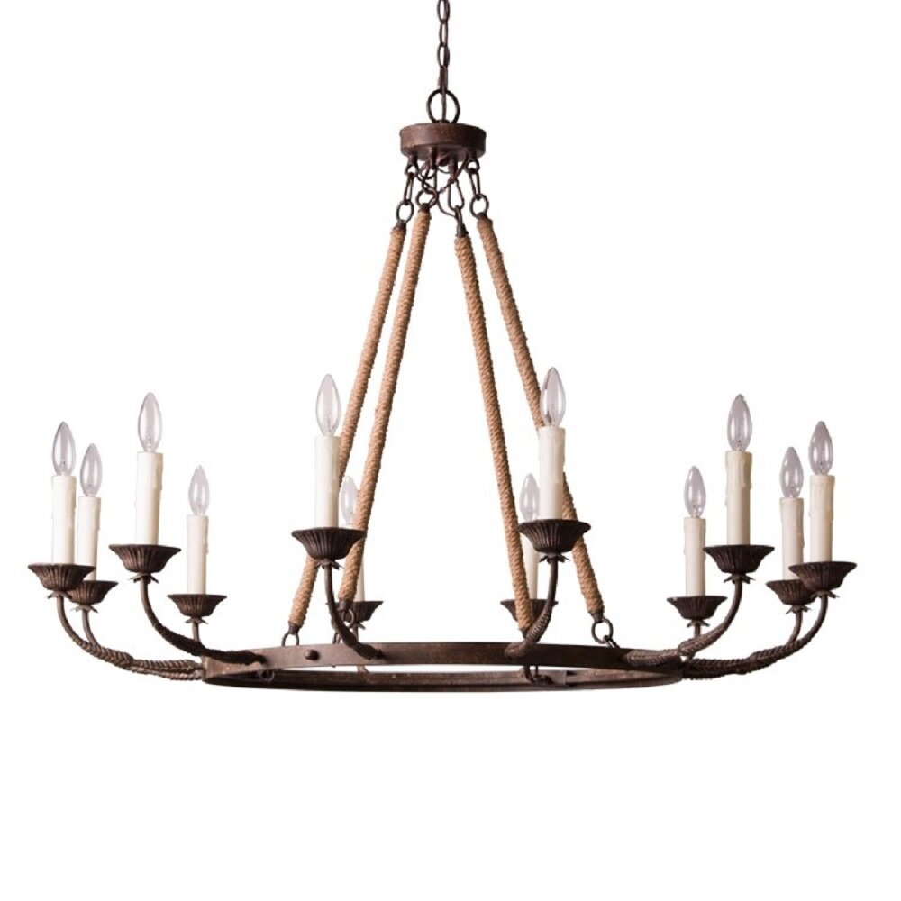 Hush Classic Vintage Industrial Metal Chandelier - Lamp Copper