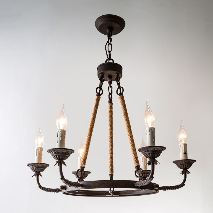 Hush Classic Vintage Industrial Metal Chandelier - Lamp Copper