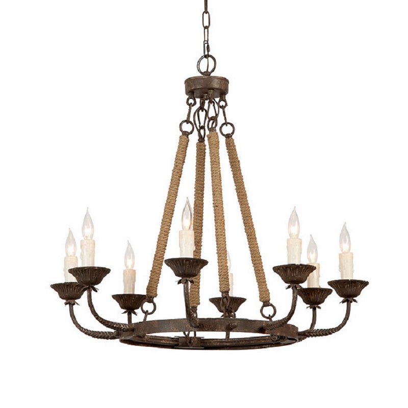 Hush Classic Vintage Industrial Metal Chandelier - Lamp Copper