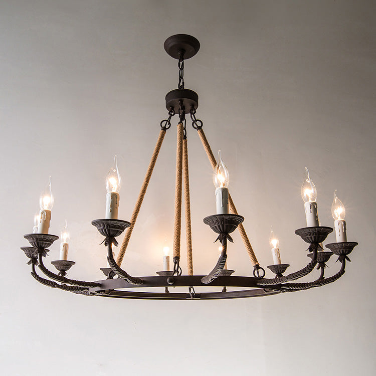 Hush Classic Vintage Industrial Metal Chandelier - Lamp Copper