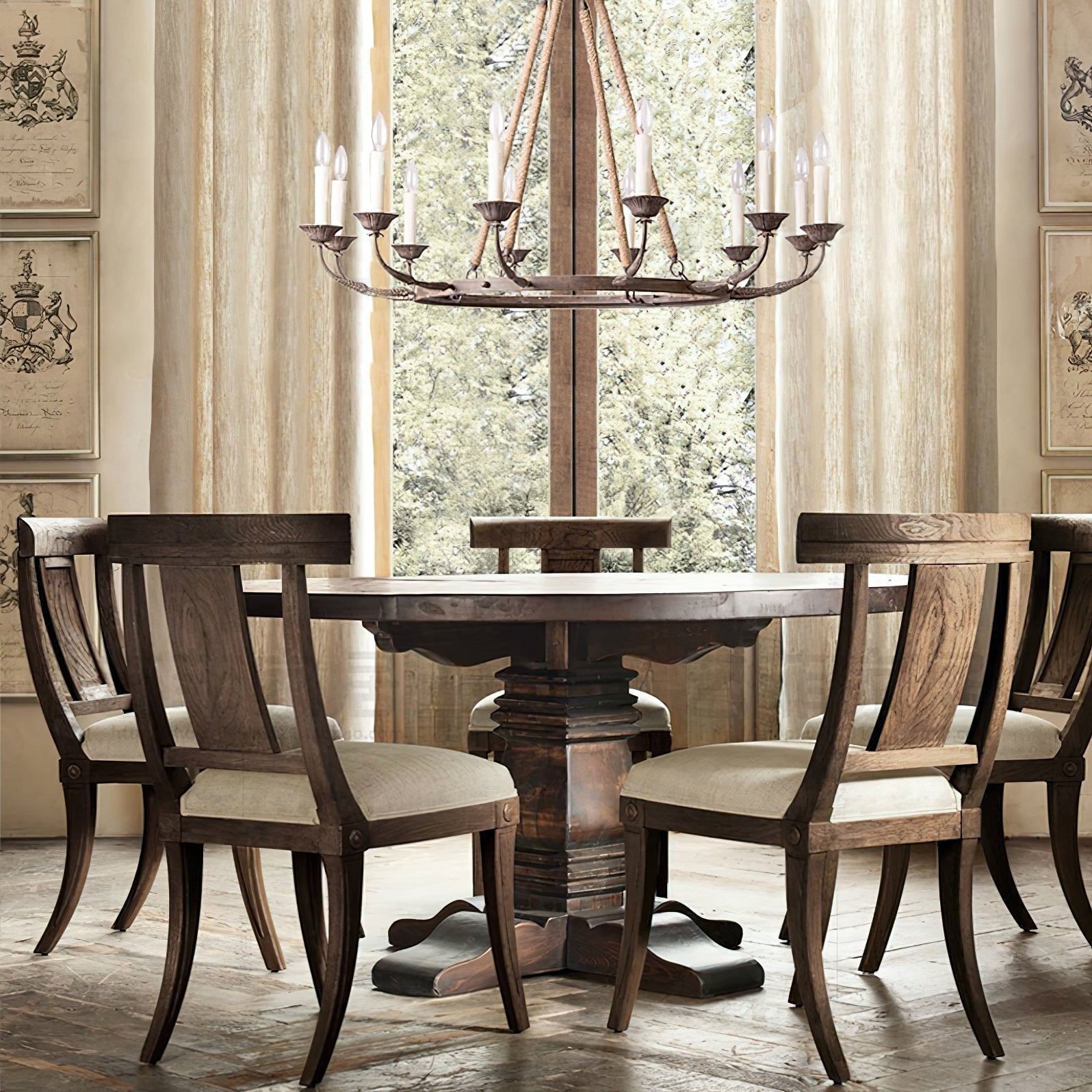Hush Classic Vintage Industrial Metal Chandelier - Lamp Copper