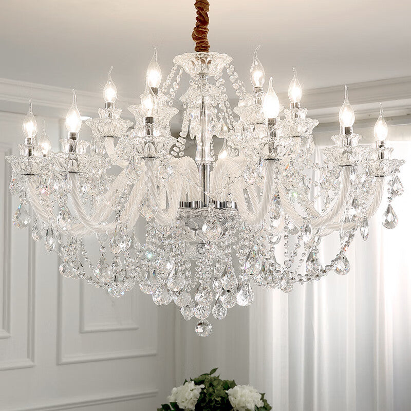 Silva Chandelier French Crystal Living Room Dining Room - Lamp Copper