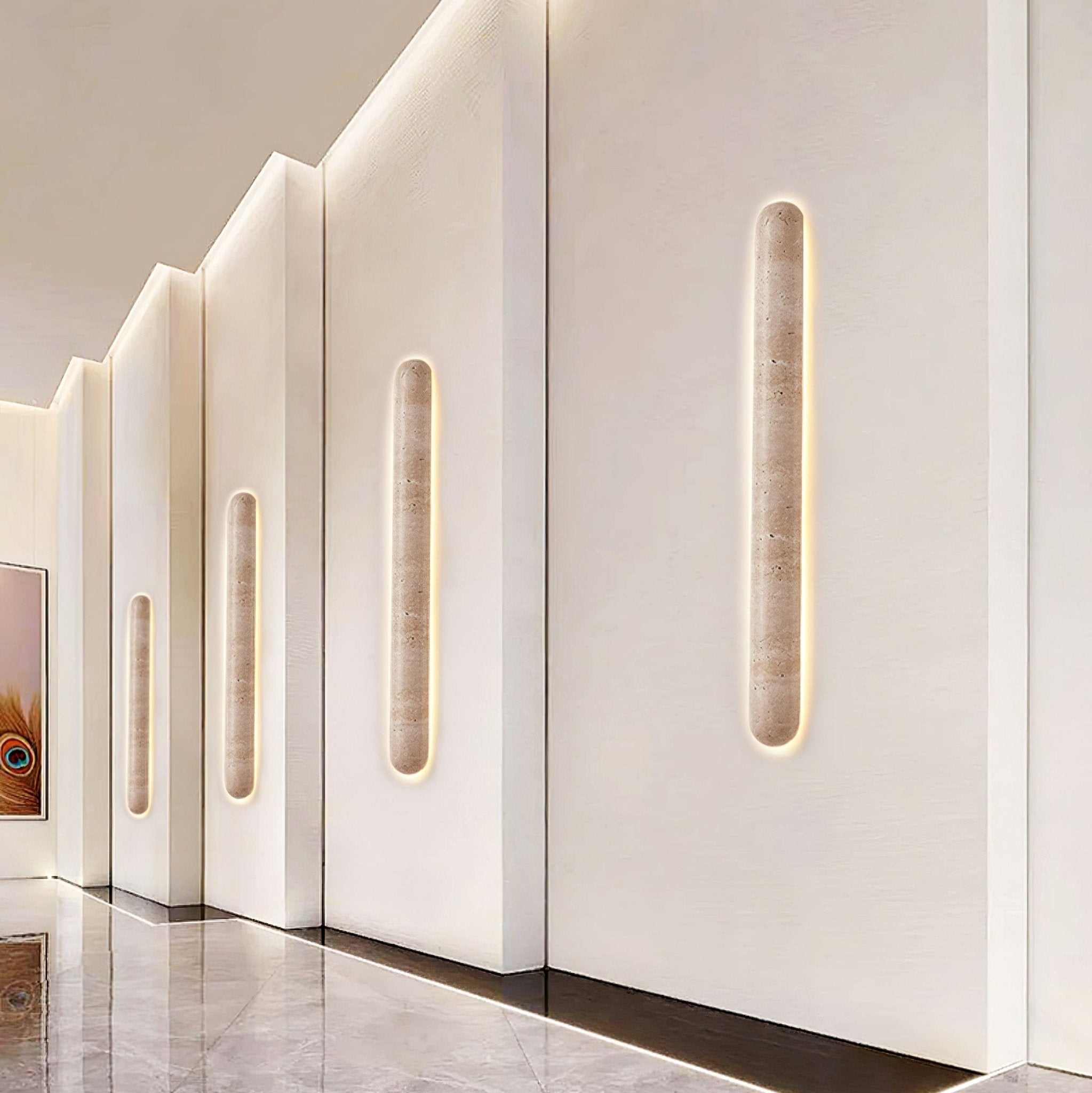 Syveniel Travertine Wall Light - Lamp Copper