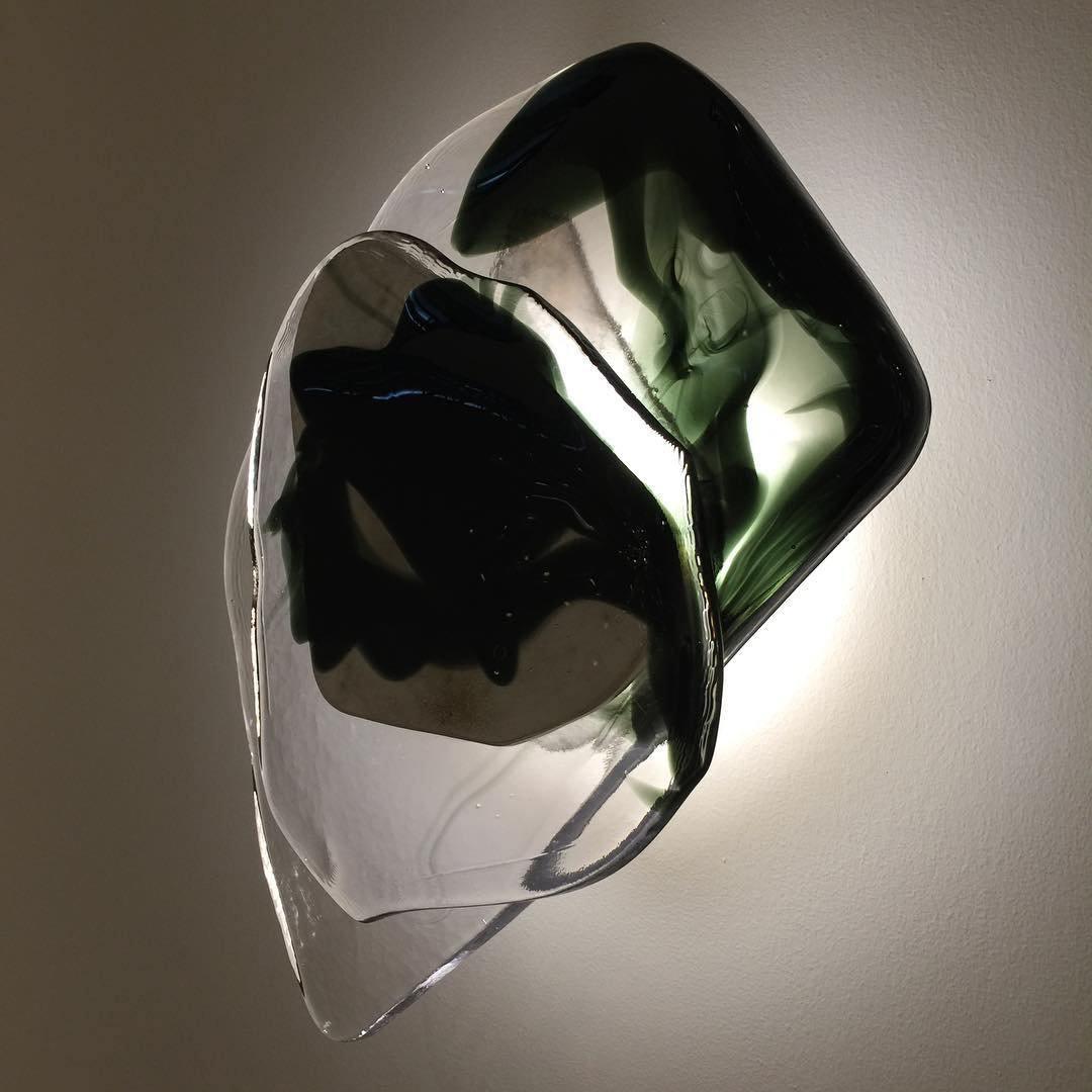 Beatrice Artistic Black Glass Wall Lamp - Lamp Copper