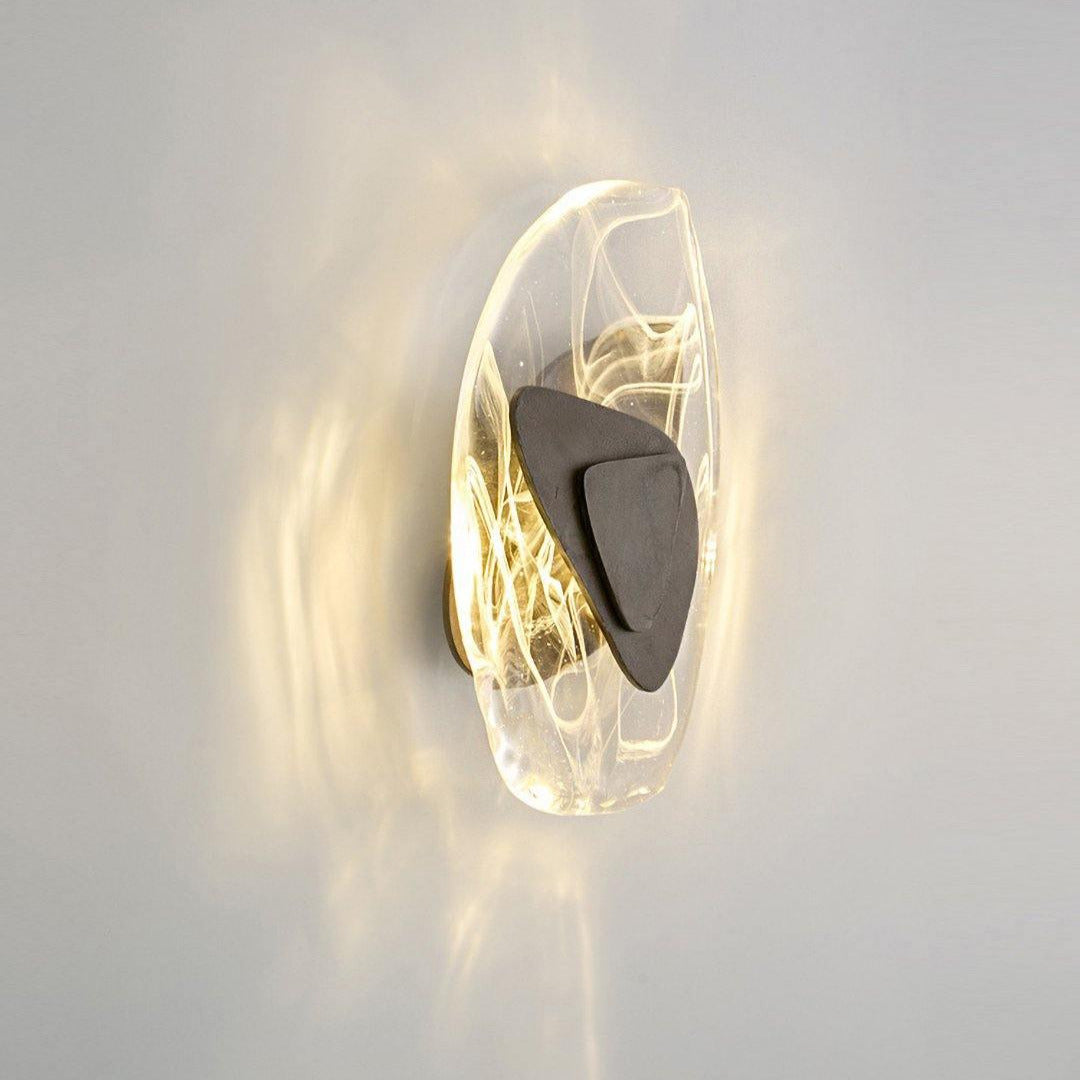 Beatrice Artistic Black Glass Wall Lamp - Lamp Copper