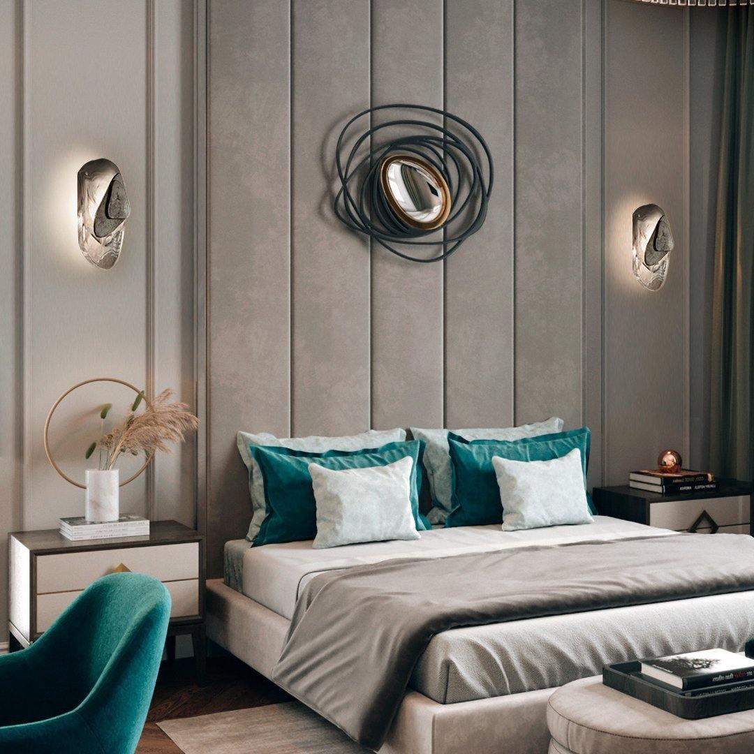 Beatrice Artistic Black Glass Wall Lamp - Lamp Copper