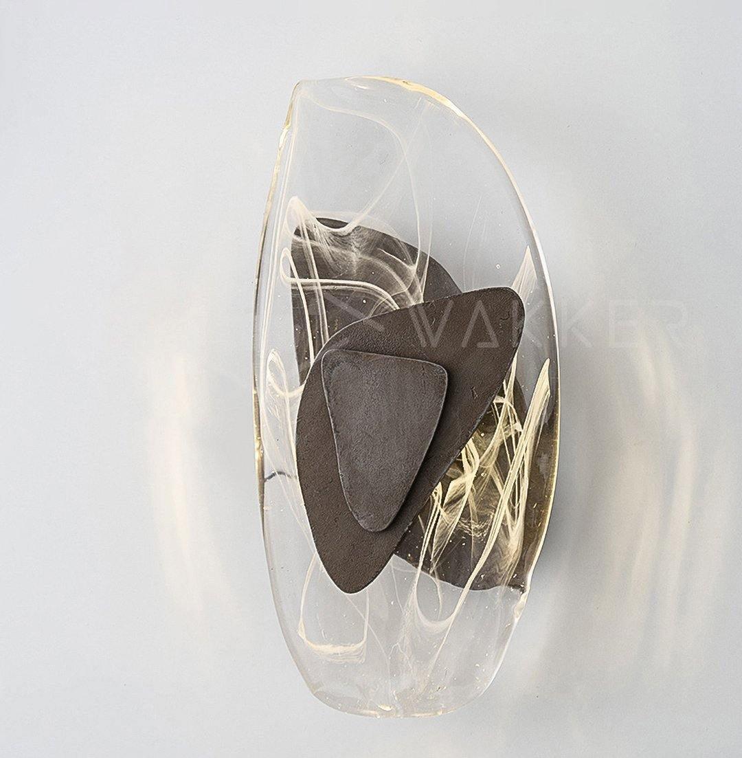 Beatrice Artistic Black Glass Wall Lamp - Lamp Copper