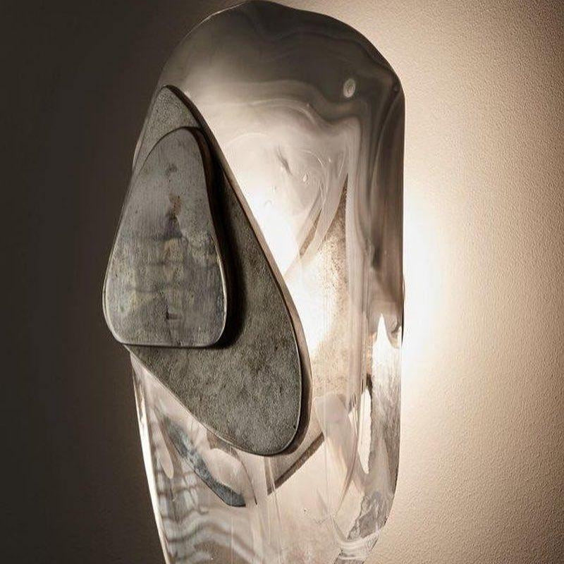 Beatrice Artistic Black Glass Wall Lamp - Lamp Copper