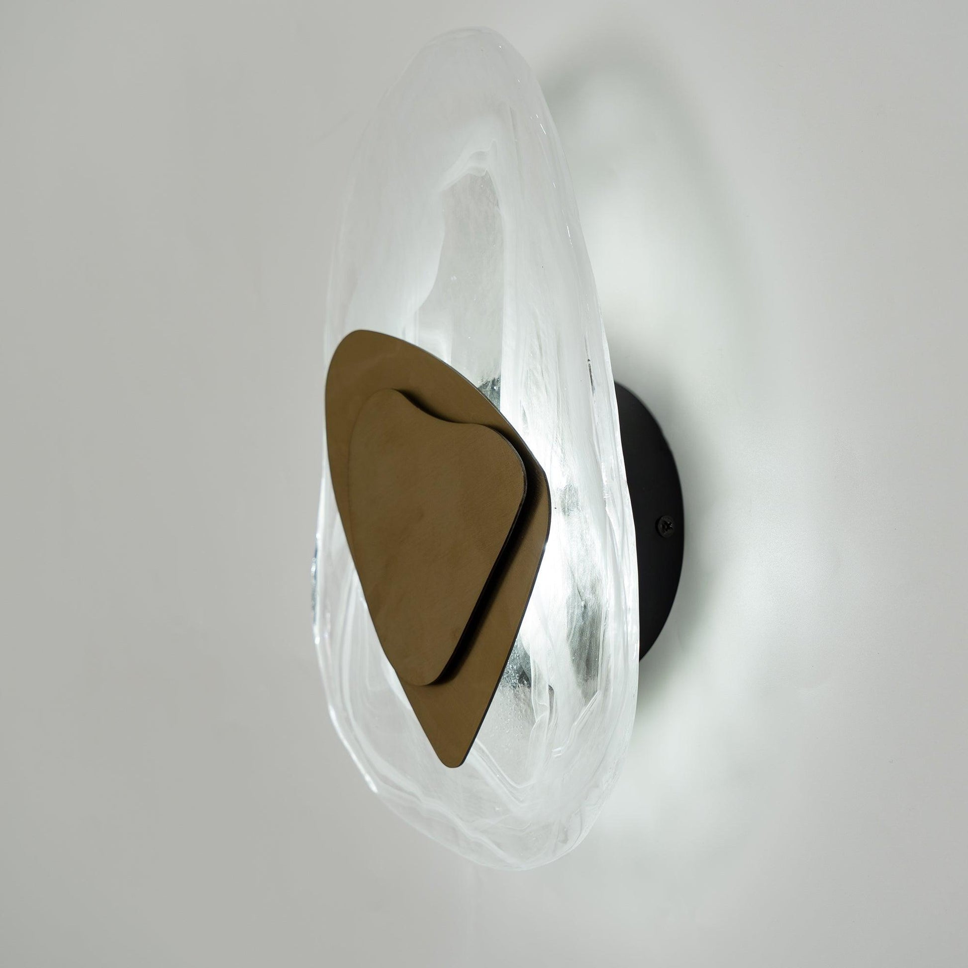 Beatrice Artistic Black Glass Wall Lamp - Lamp Copper