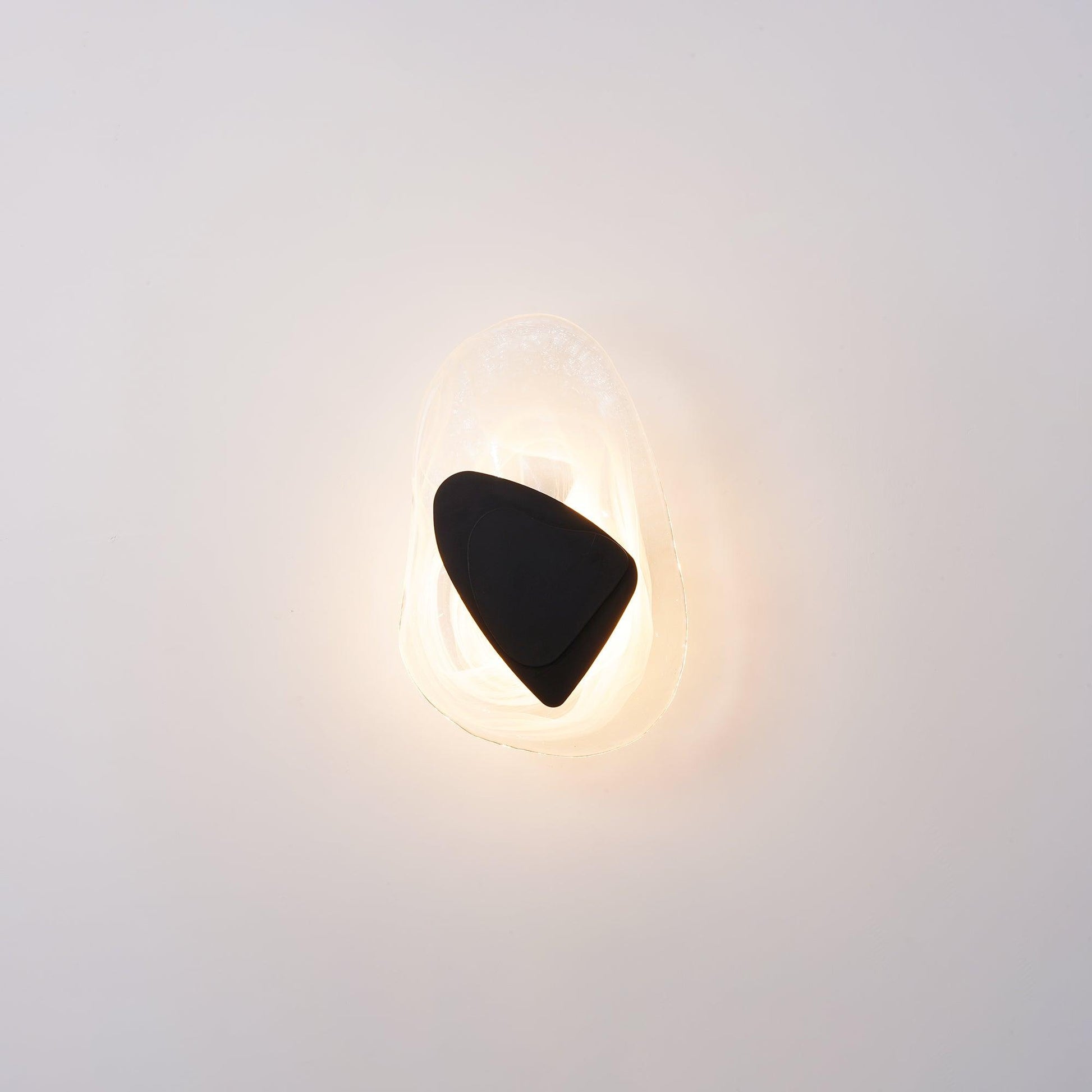 Beatrice Artistic Black Glass Wall Lamp - Lamp Copper