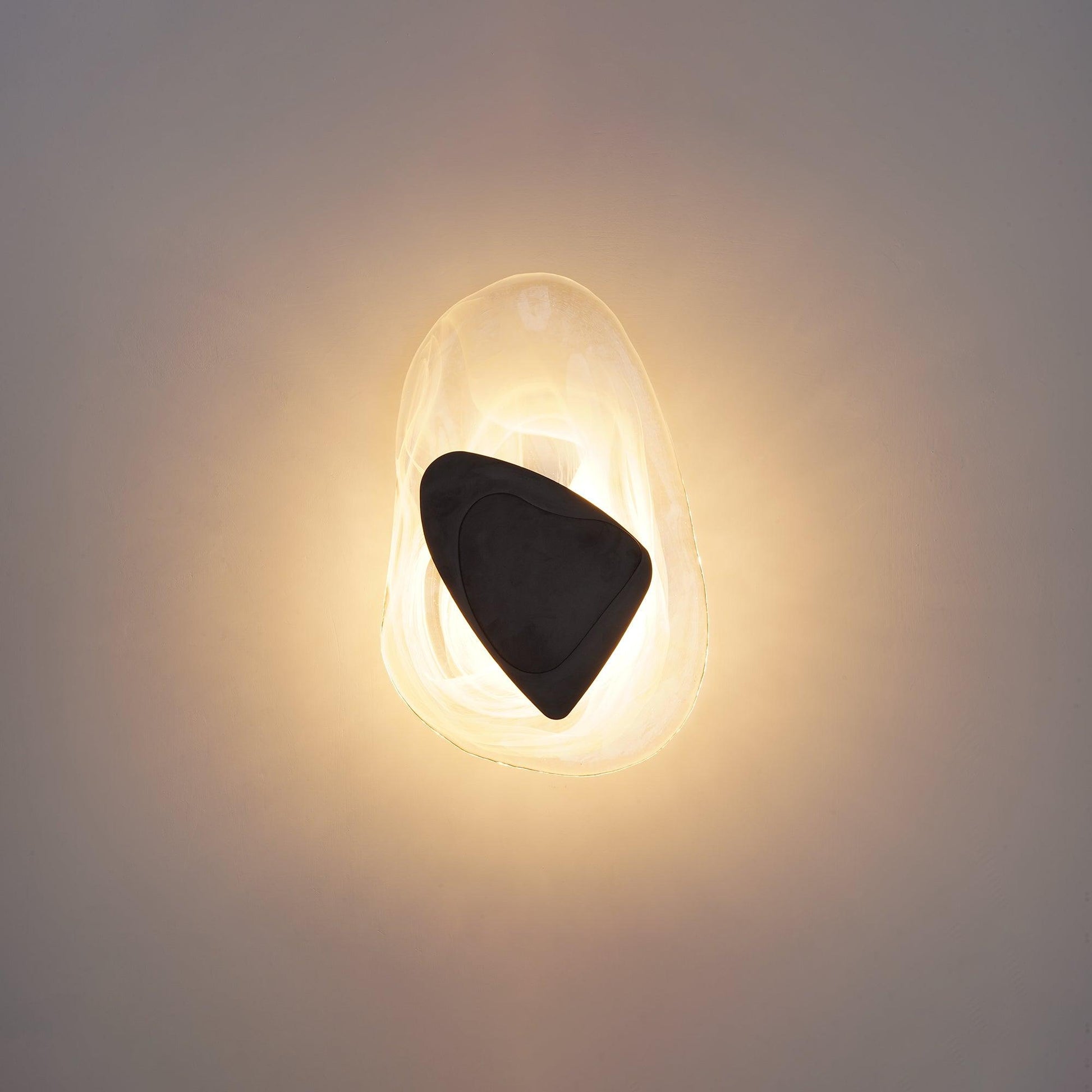 Beatrice Artistic Black Glass Wall Lamp - Lamp Copper