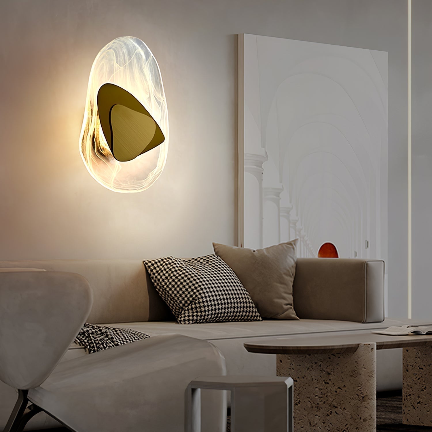 Beatrice Artistic Black Glass Wall Lamp - Lamp Copper