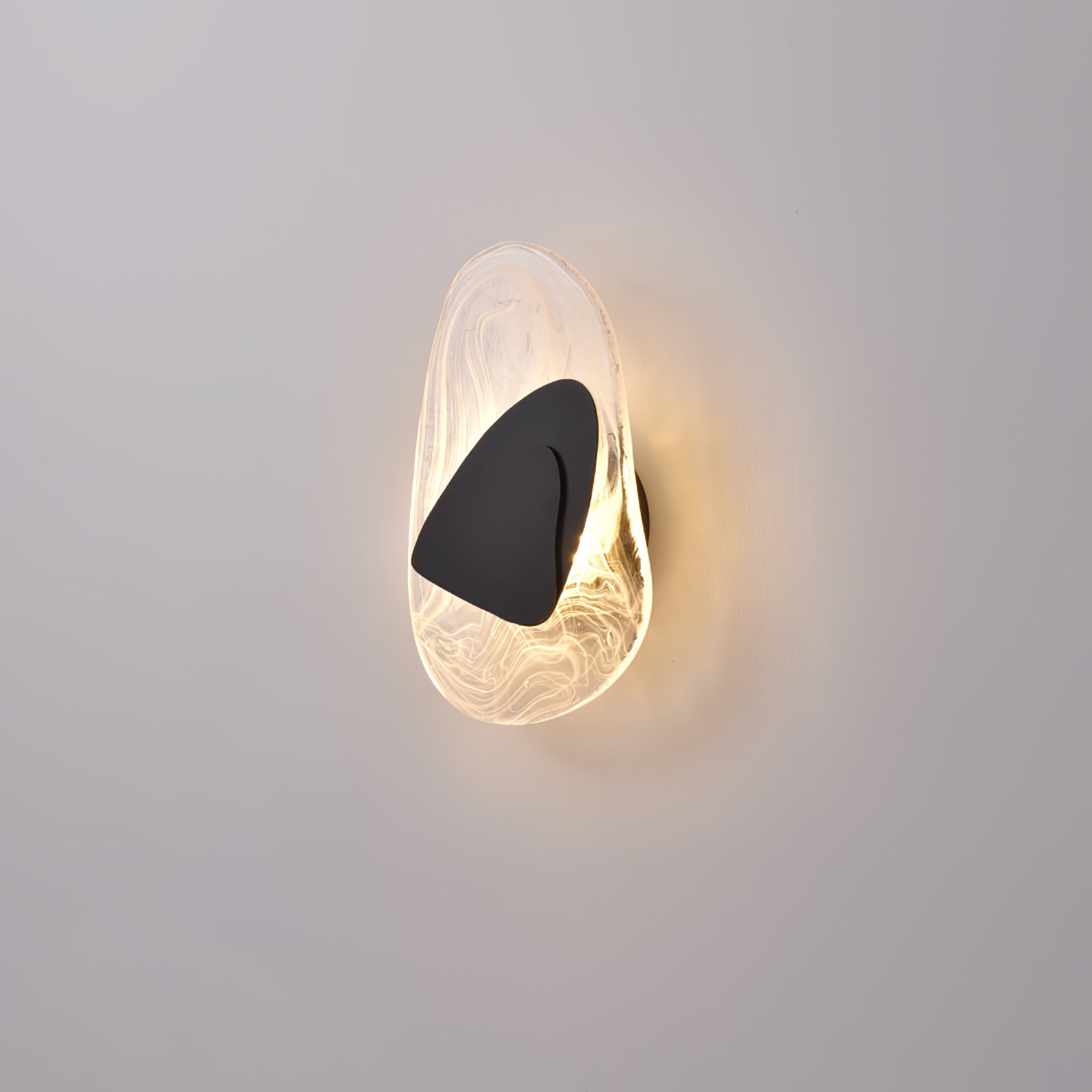 Beatrice Artistic Black Glass Wall Lamp - Lamp Copper