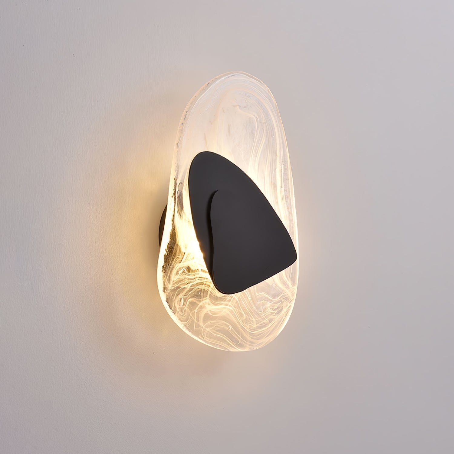 Beatrice Artistic Black Glass Wall Lamp - Lamp Copper