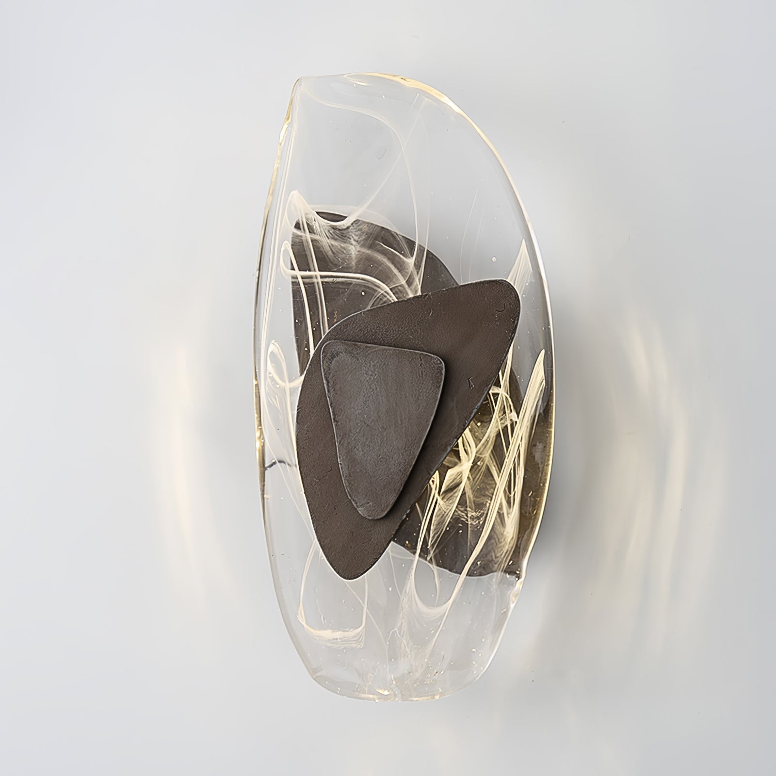 Beatrice Artistic Black Glass Wall Lamp - Lamp Copper