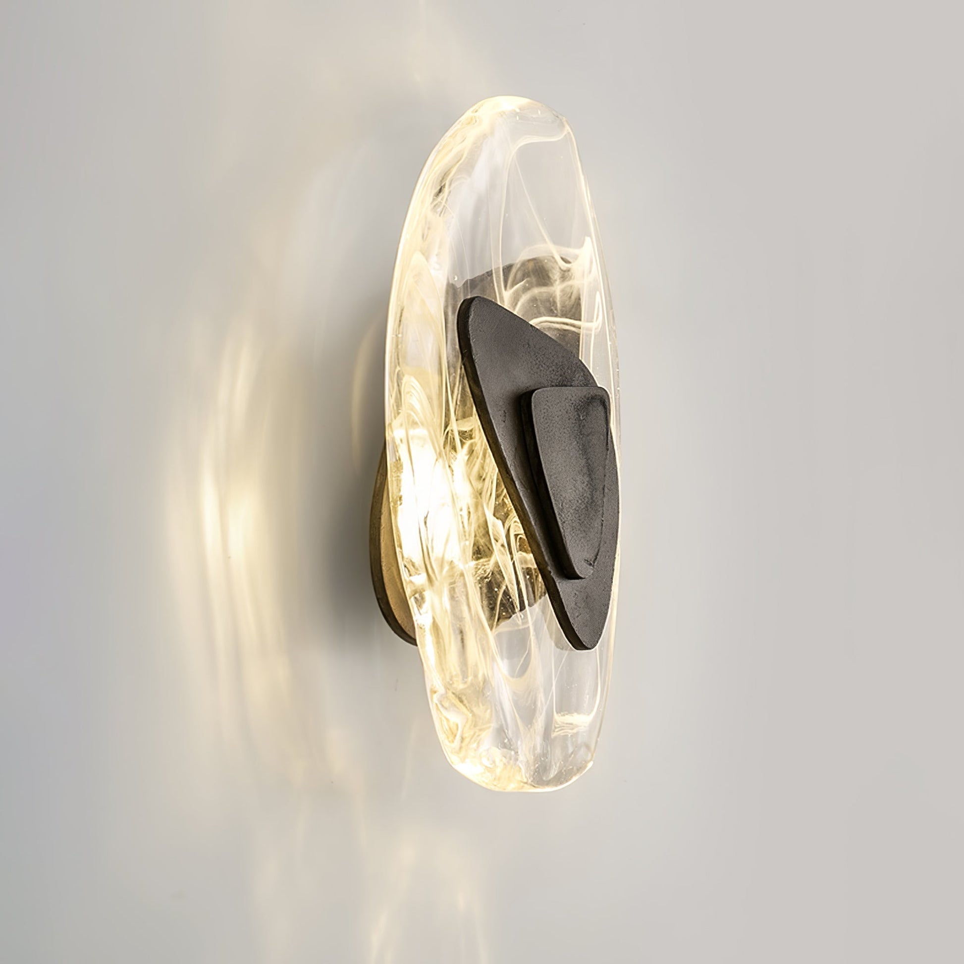 Beatrice Artistic Black Glass Wall Lamp - Lamp Copper