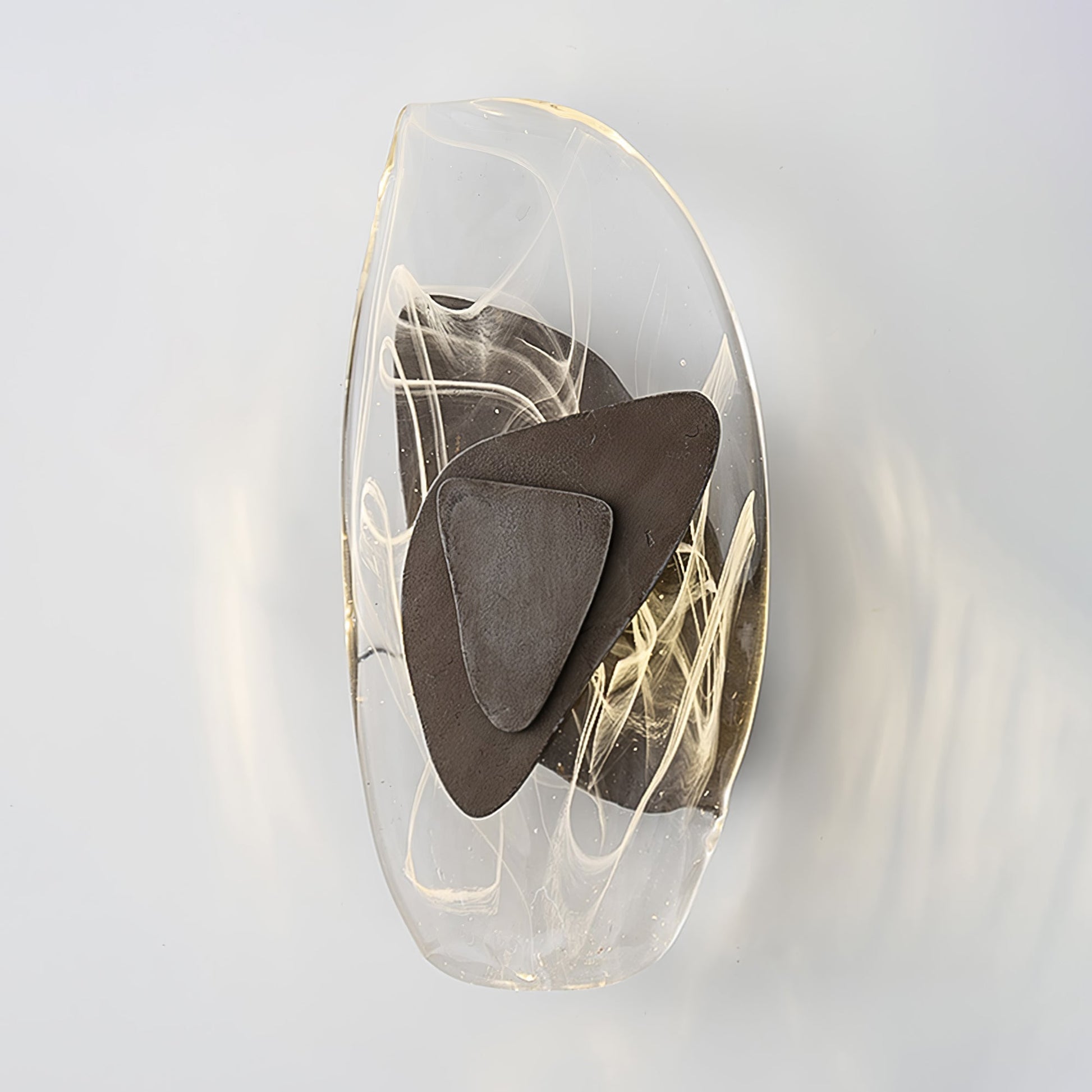 Beatrice Artistic Black Glass Wall Lamp - Lamp Copper