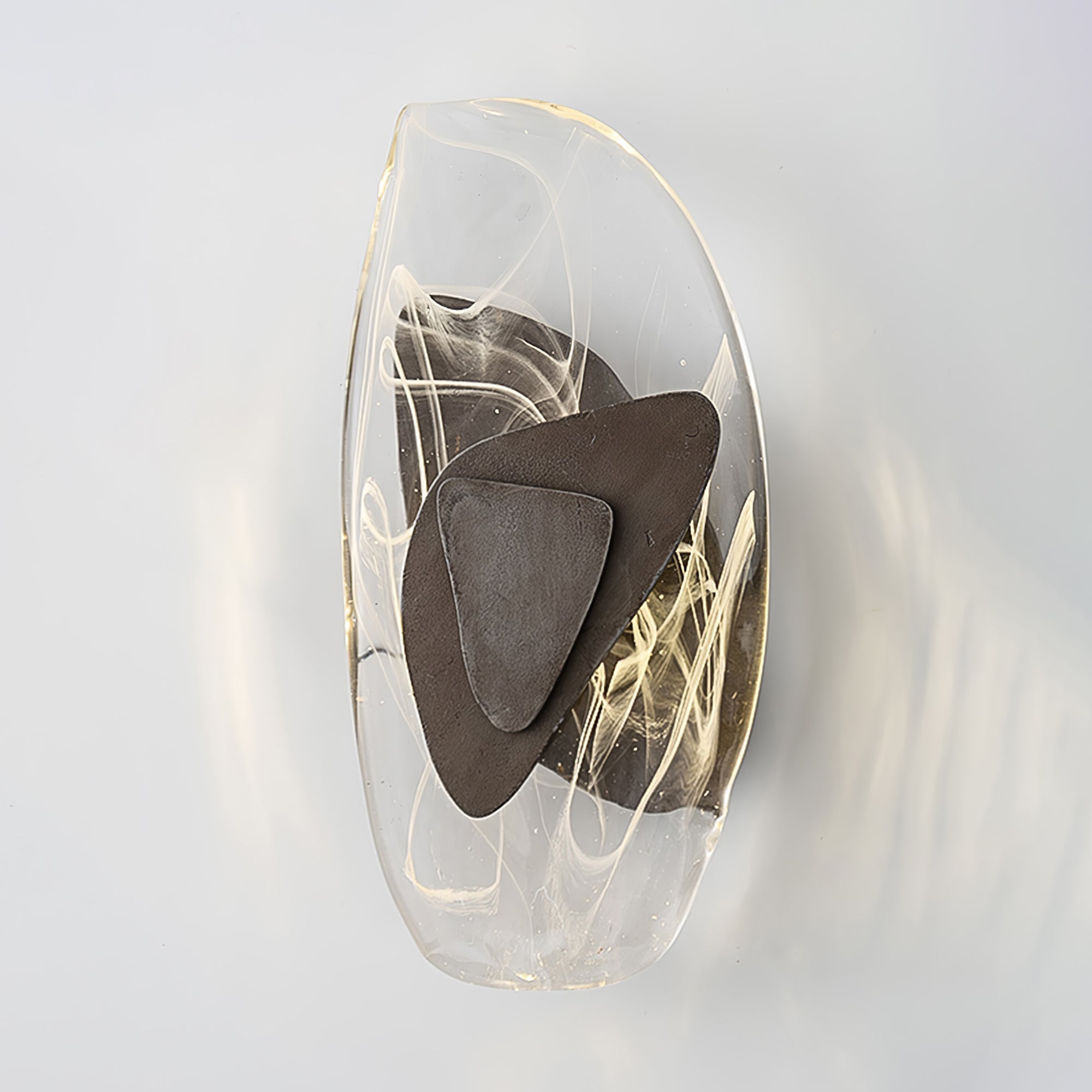 Beatrice Artistic Black Glass Wall Lamp - Lamp Copper