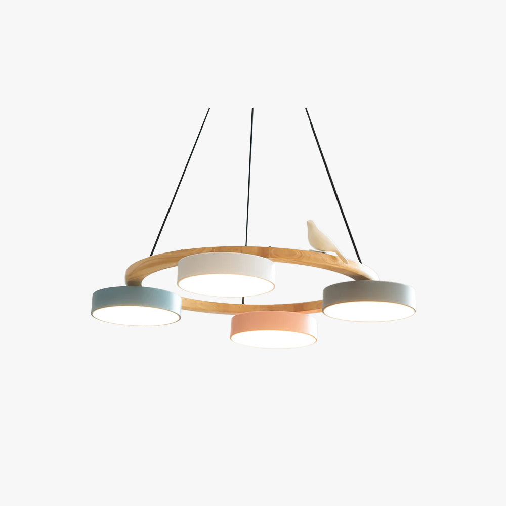 Cliff Chandelier Bird Round - Lamp Copper