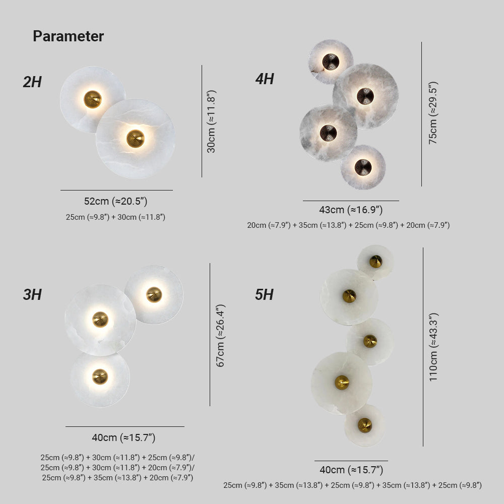 Cryn Alabaster Combination Wall Lamp - Lamp Copper
