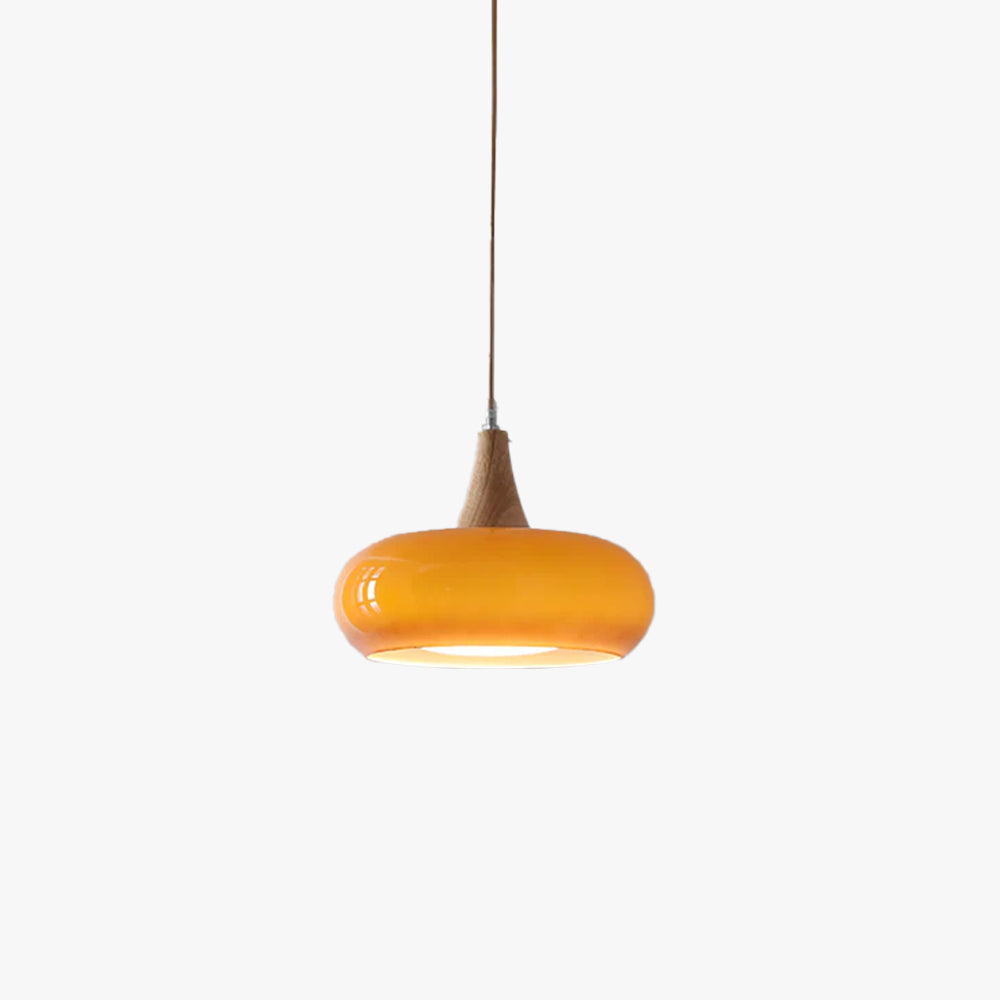Charlotte Pendant Light Wood - Lamp Copper