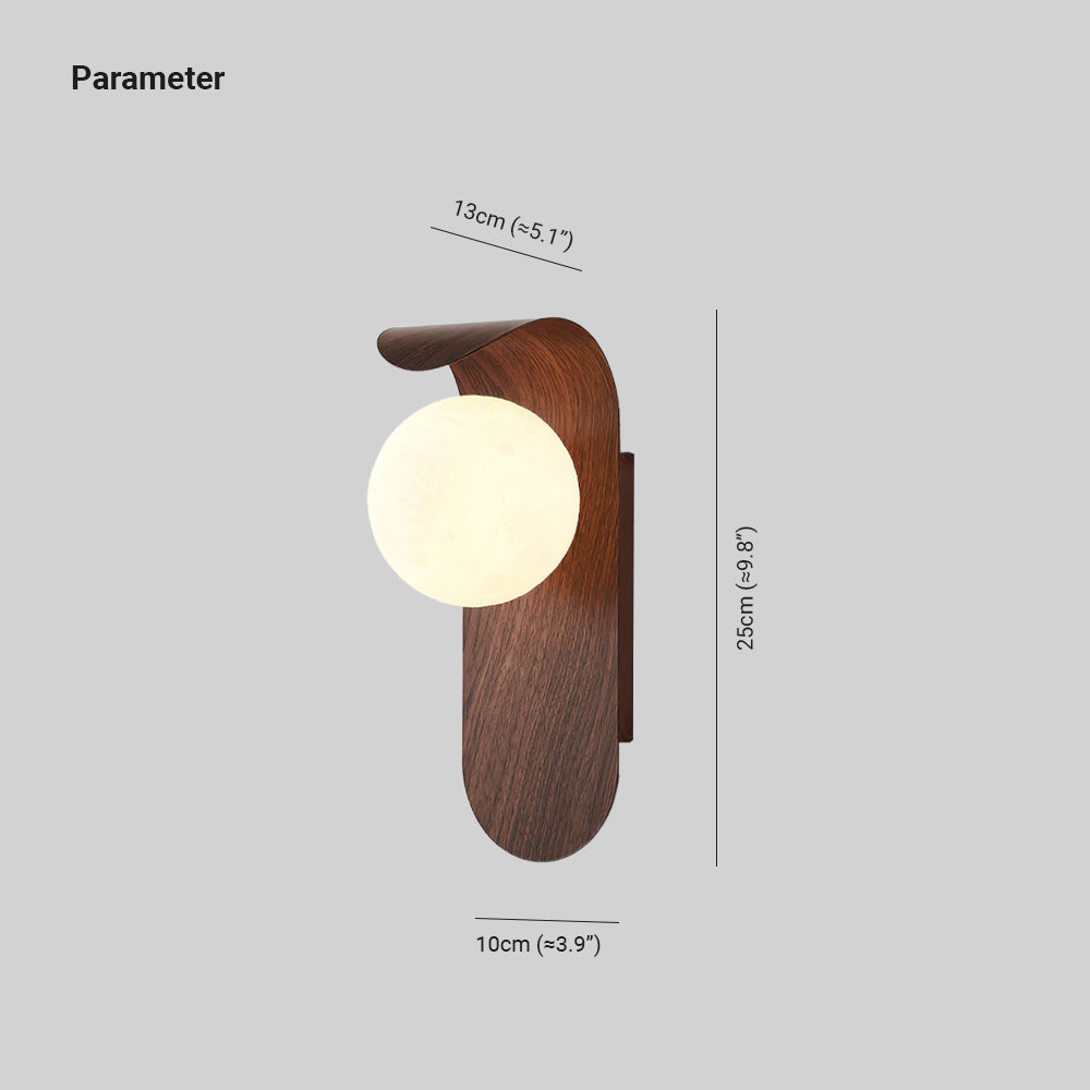 Exuro Indoor Wall Lamp Wood / Walnut - Lamp Copper