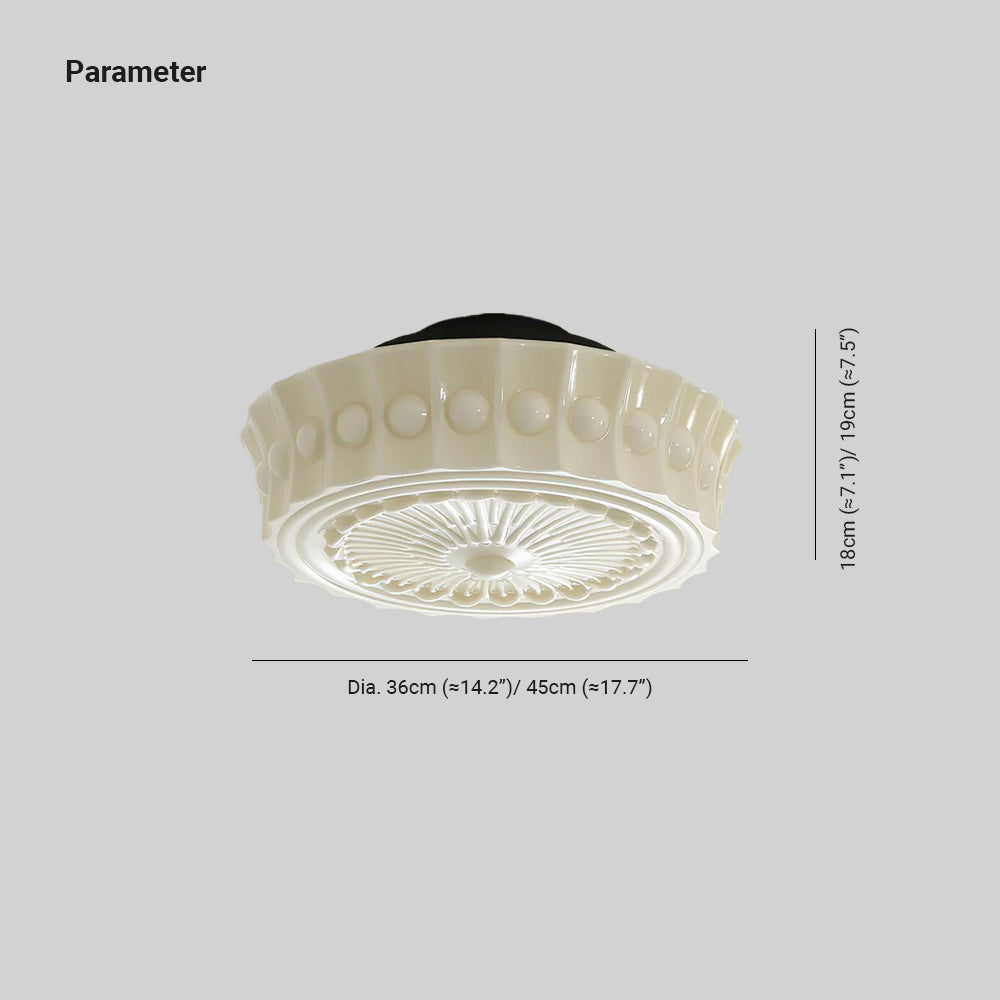Elena Glass Ceiling Light - Lamp Copper