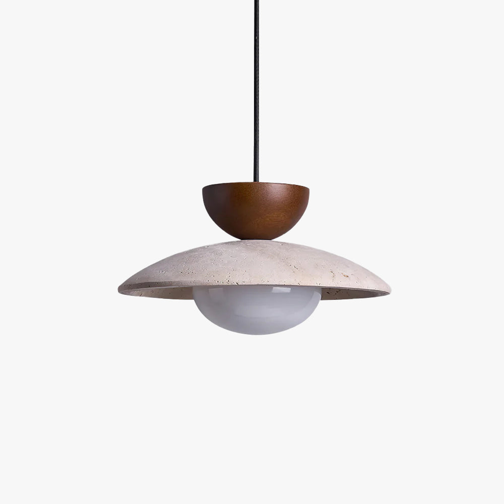 Cleo Travertine Pendant Lights - Lamp Copper