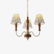 Cassian Chandelier Flower Fabric - Lamp Copper