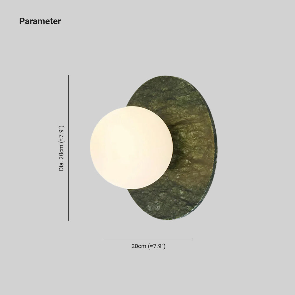 Enox Minimalist Globe Marble Wall Lamp - Lamp Copper