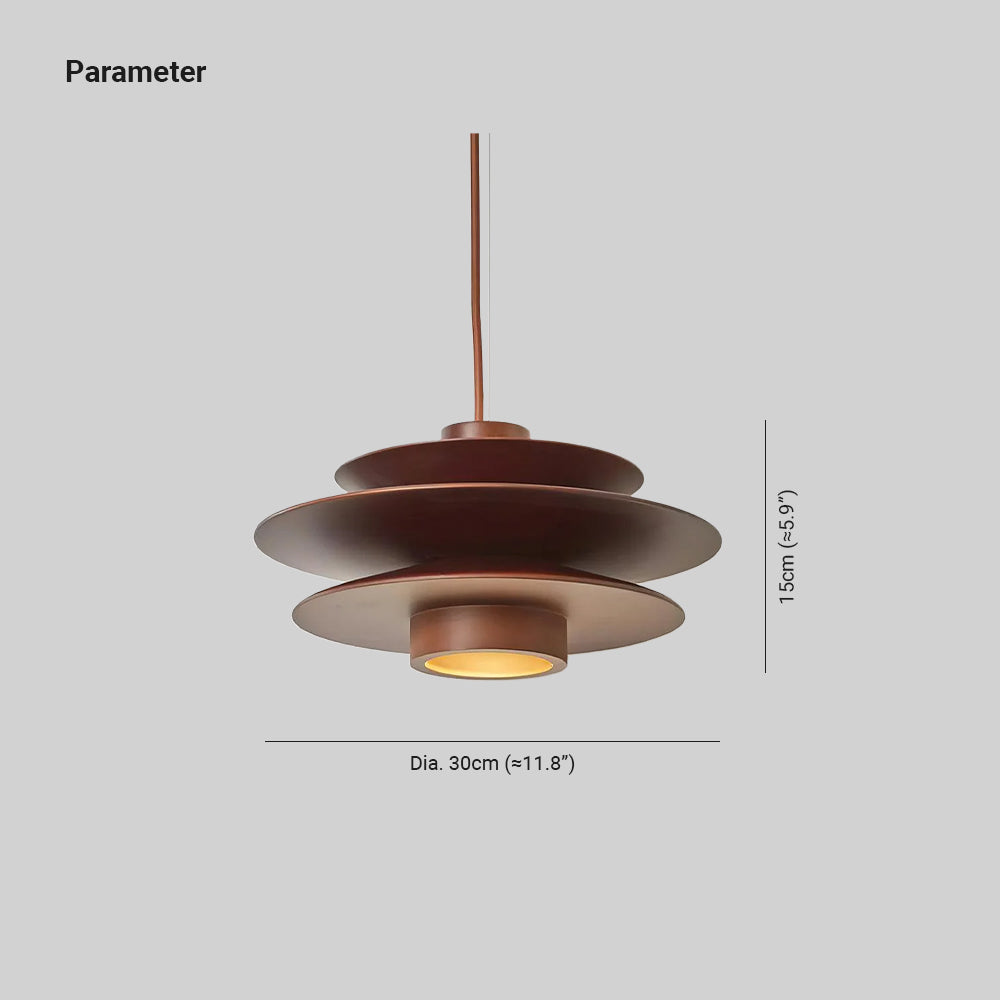 Axis Mid Century Walnut Pendant Light - Lamp Copper