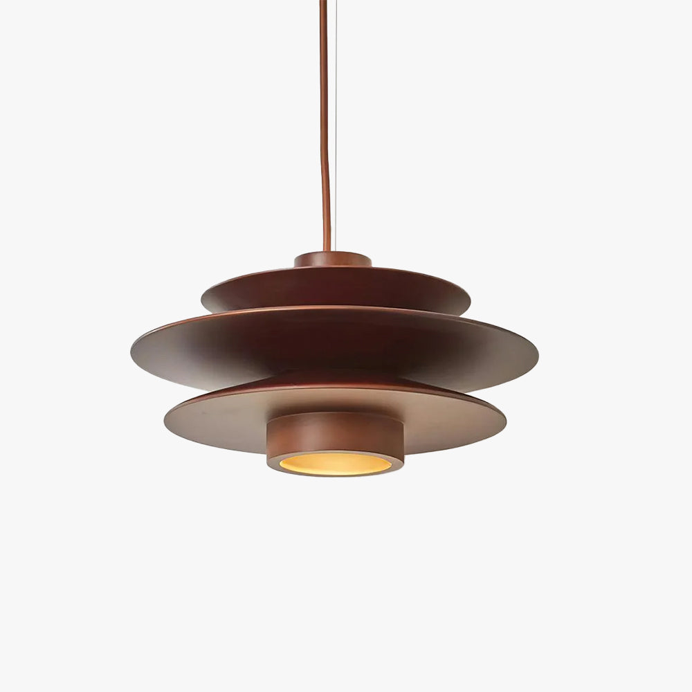 Axis Mid Century Walnut Pendant Light - Lamp Copper