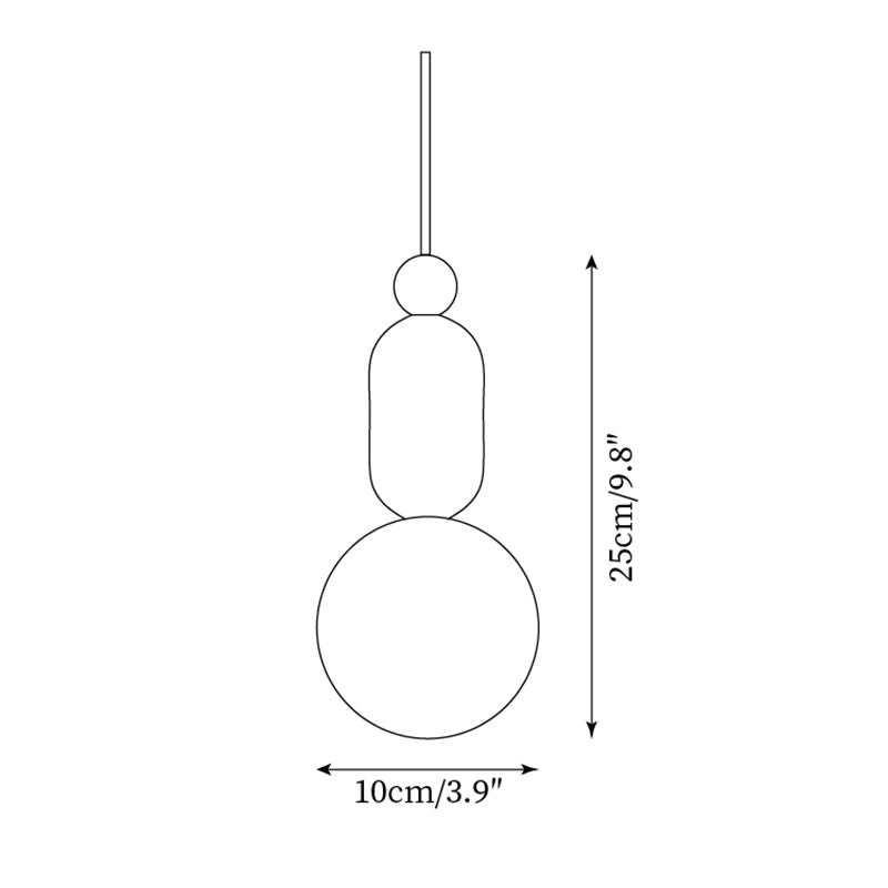 Gavon Glass & Travertine Pendant Lamp - Lamp Copper