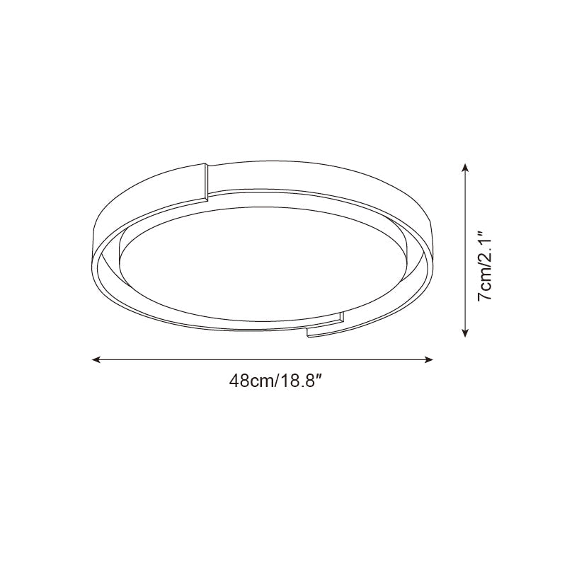 Juvio Minimalist Round Travertine Ceiling Light - Lamp Copper