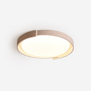 Juvio Minimalist Round Travertine Ceiling Light - Lamp Copper