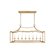 Ripple Modern Minimalist Classic Linear Brass Metal Chandelier - Lamp Copper
