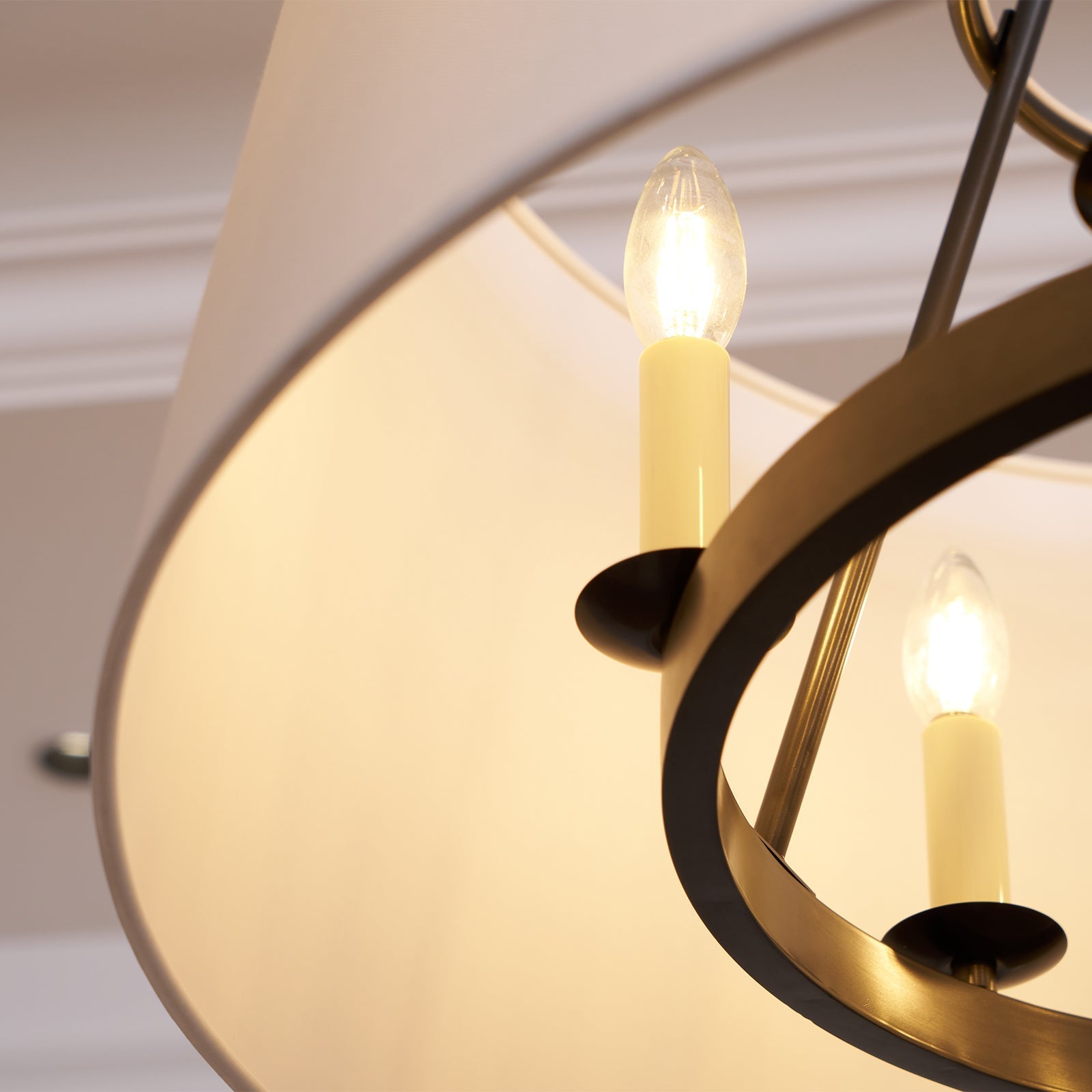 Wink Modern Minimalist Brass Fabric Pendant Lamp - Lamp Copper