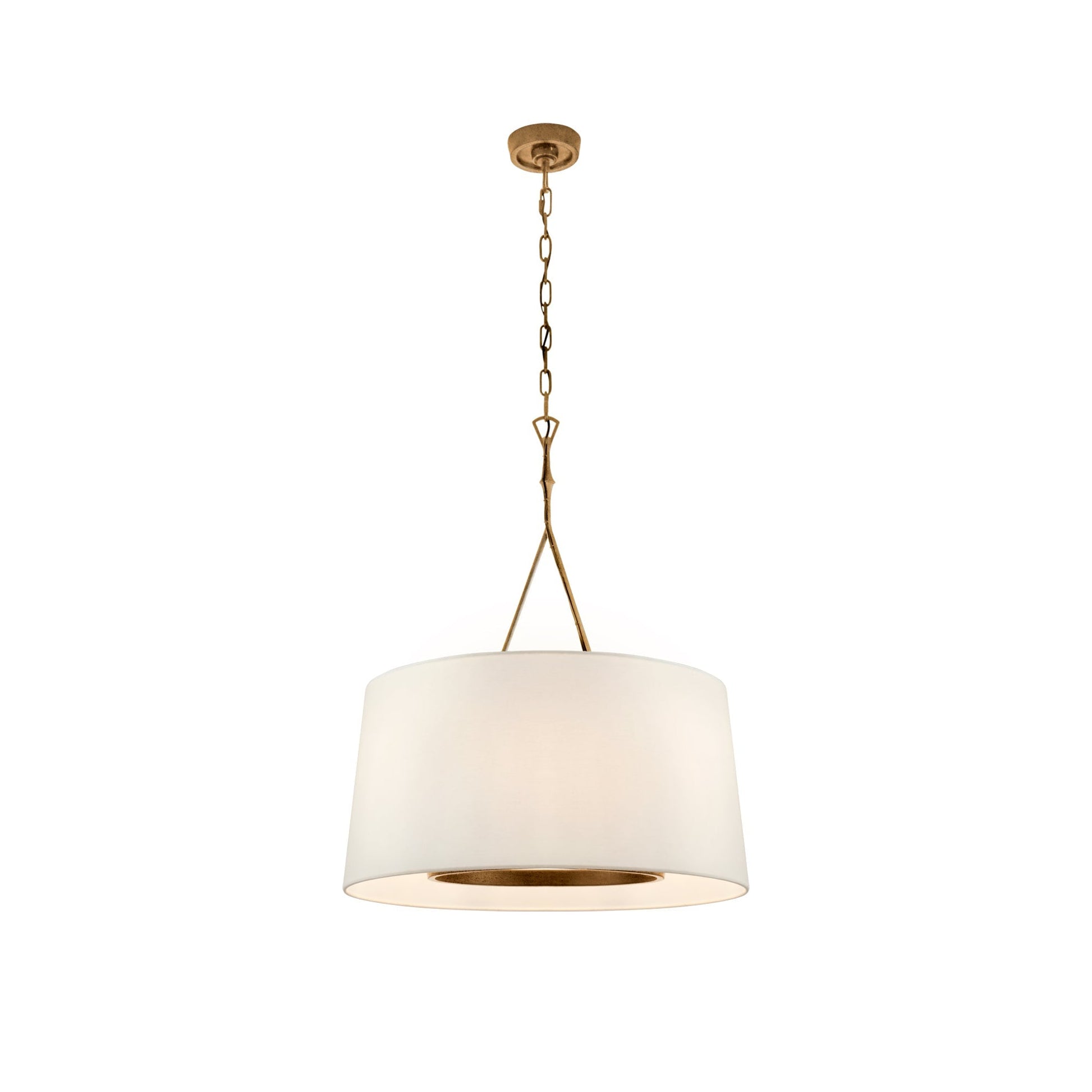 Wink Modern Minimalist Brass Fabric Pendant Lamp - Lamp Copper