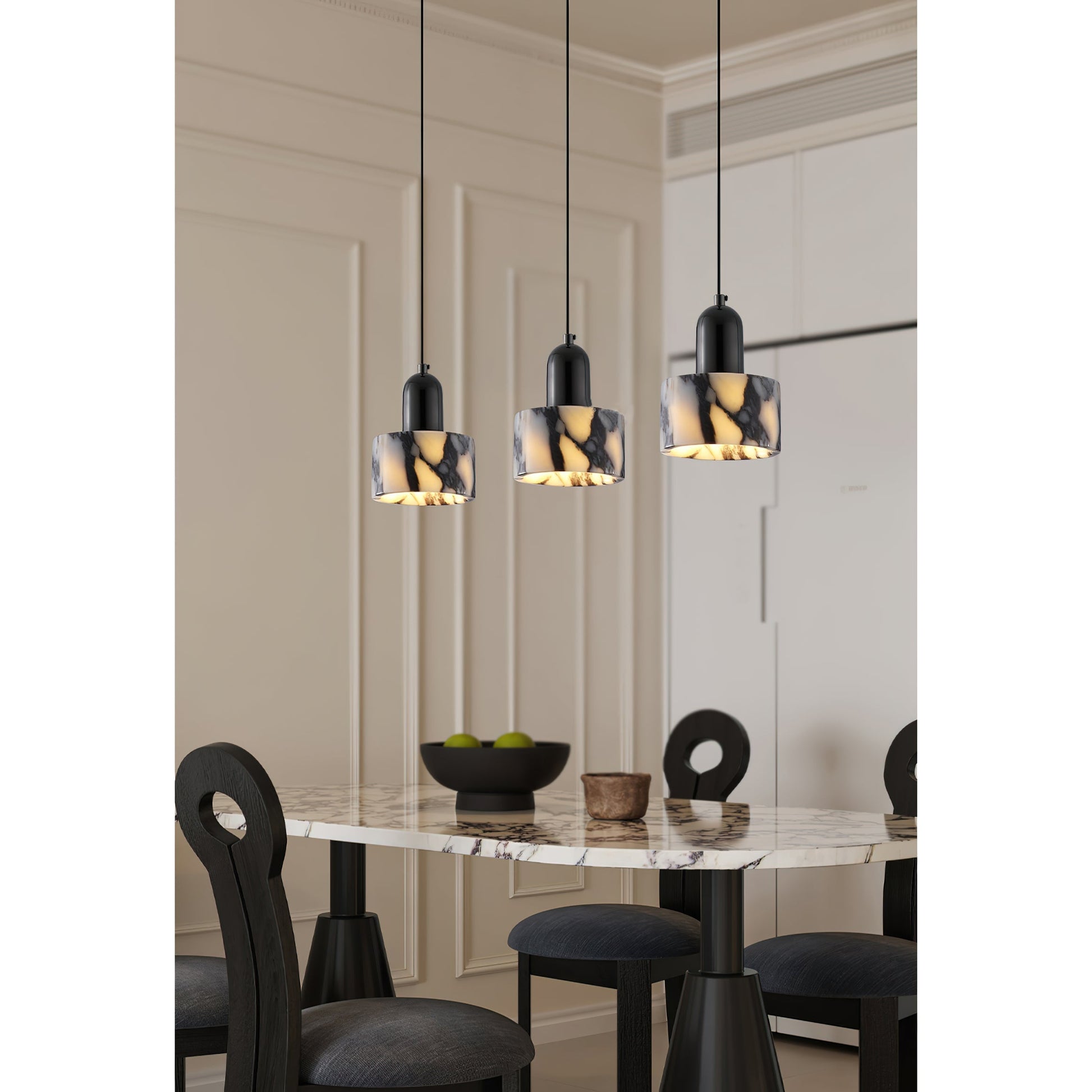 Flair Modern Minimalist Marble Metal Pendant Lamp - Lamp Copper