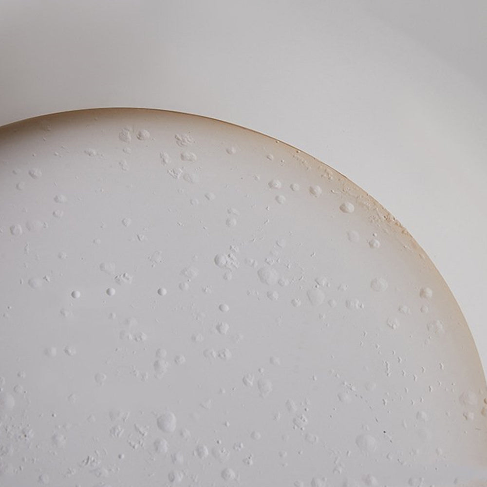 Aria Decorative Moon Metal/Gypsum Wall Lamp, White - Lamp Copper