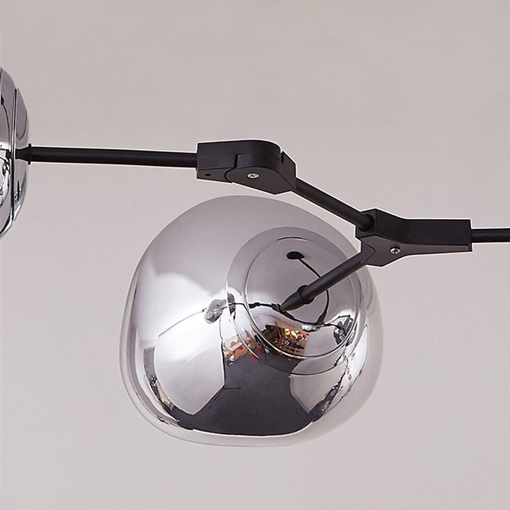 Arisha Modern Globe Lava 3 Pendant Light Fixture - Lamp Copper