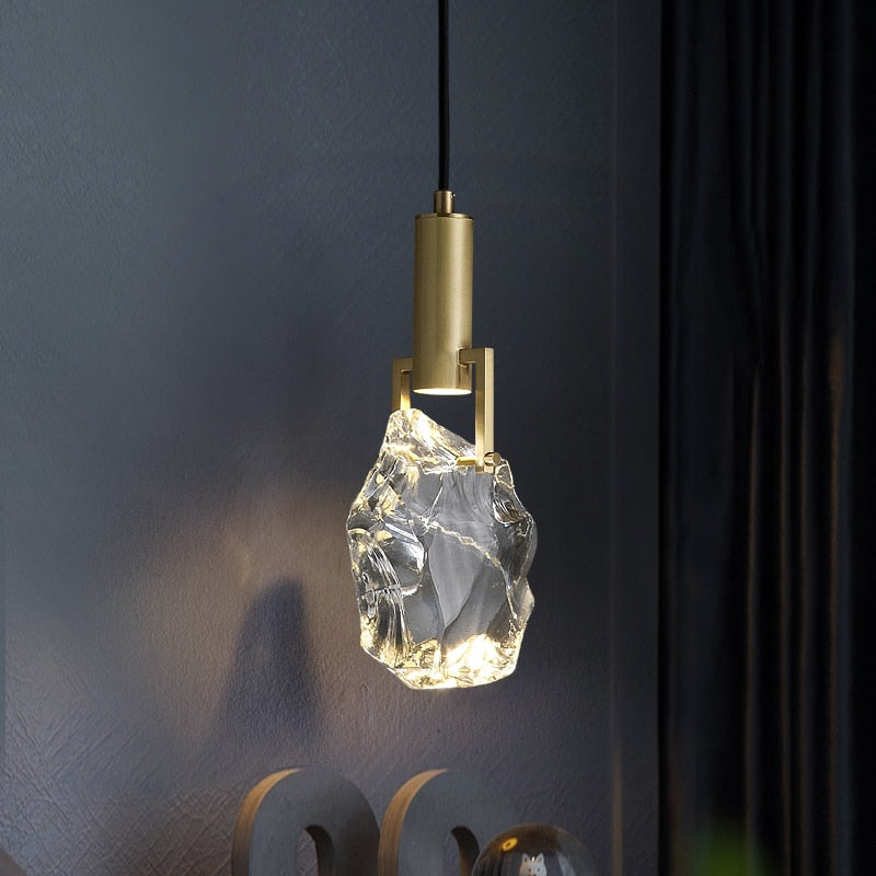 Drop Crystal Pendant Light - Lamp Copper