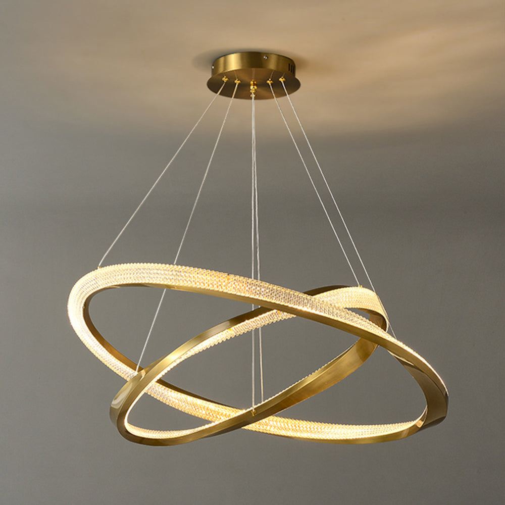 Arisha Minimalist Ring Spiral Shape Pendant Light,Gold - Lamp Copper