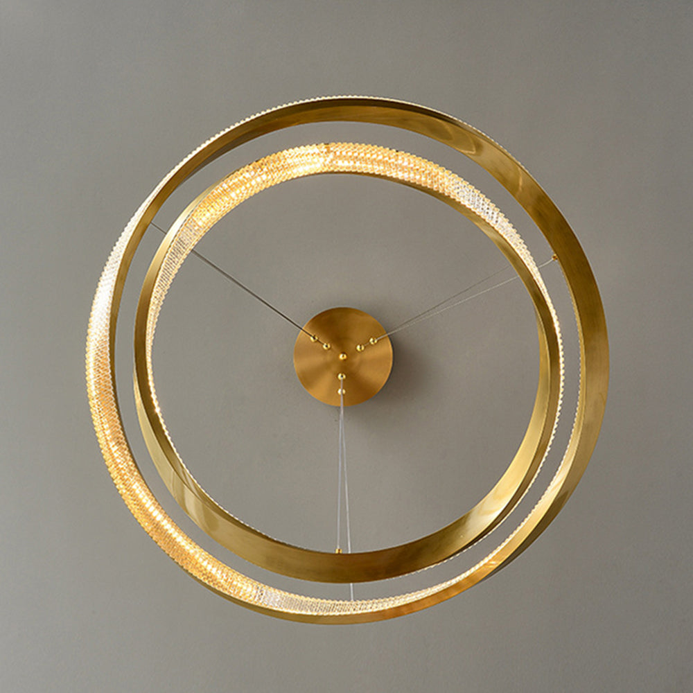 Arisha Minimalist Ring Spiral Shape Pendant Light,Gold - Lamp Copper